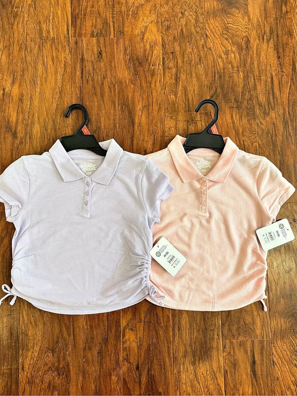 Wonder Nation Girls Knit Polo Medium (8) Pink & Purple